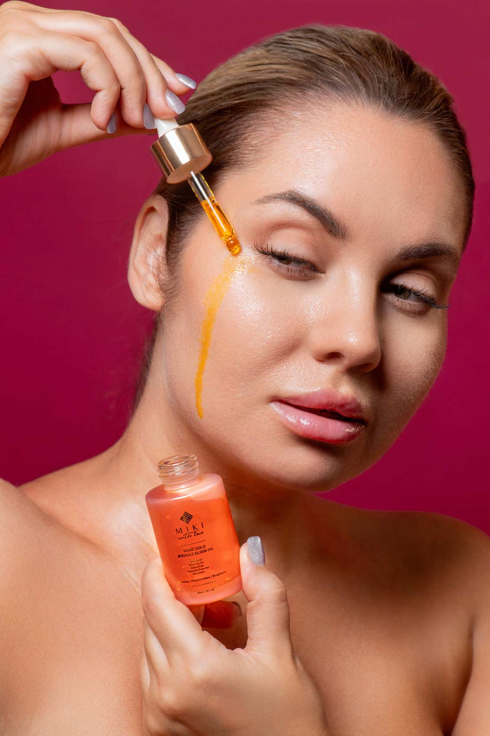 Elixir Alternative 24K Rose Gold Miracle Elixir Oil - Retinol Alternative Anti-aging & Fi ...